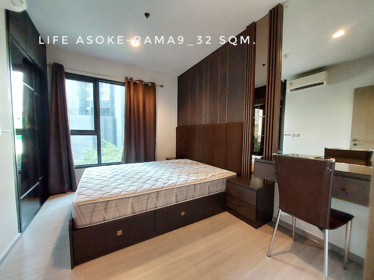 รูป ให้เช่าห้อง Life Asoke-Rama9 ขนาด 32 ตรม.1 ห้องนอน ตึก A เฟอร์ครบ เครื่องใช้ไฟฟ้าพร้อม ห้องสภาพดี รวมที่จอดรถ - รูปที่ 8/11
