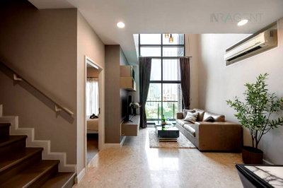 คอนโดให้เช่า : ให้เช่าคอนโด เดอะ เครสท์ สุขุมวิท 34 อาคาร 1 ชั้น 12 Duplex 2 ห้องนอน ขนาด 98.00 ตรม ใกล้ The Em District