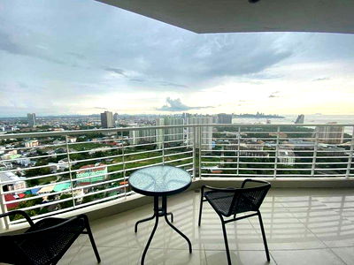 Condos for rent Pattaya-NaKlua Road : ⛵ AD Hyatt ⛵ Sea & city  view / 34F / 1bedroom >> THB15,000/month彡