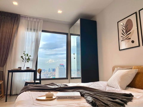 CD052 For Rent – Life Asoke - Rama 9 | High Floor, Large Studio with Closed Kitchen, 3 Mins to MRT Rama 9