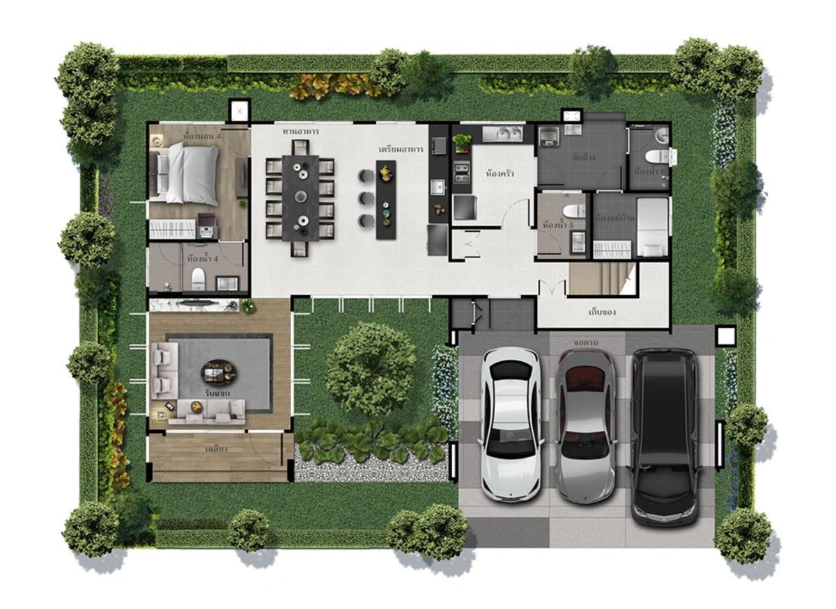 รูป 🏠 ให้เช่าบ้าน : BURASIRI KRUNGTHEPKREETHA (บุราสิริ กรุงเทพกรีฑา)   รหัสทรัพย์ | 📌 LNP-H505  - รูปที่ 14/15