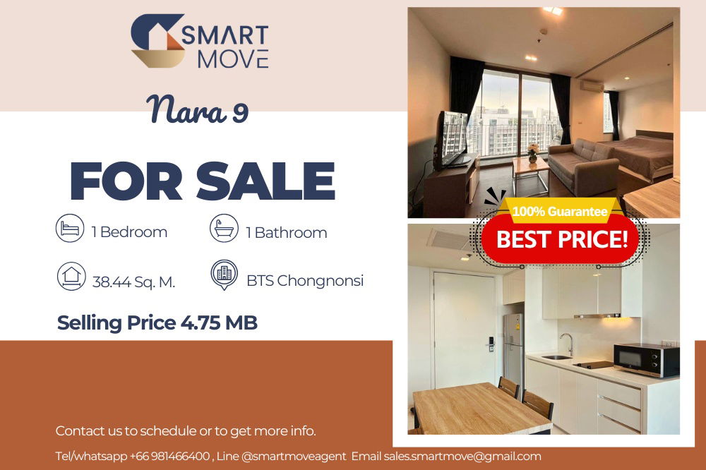 picture 🔥 For Sale !!🔥 Code C20221200822.......Nara 9, 1 bedroom, 1 bathroom, high floor 27+, furnished, Special Deal!!📣📣 - 1/12