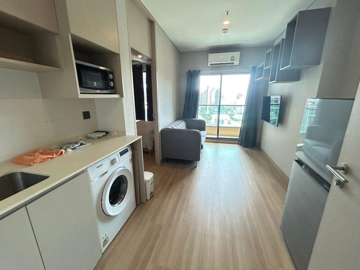 รูป 🌳✨Lumpini Suite Petchaburi-Makkasan 🌳✨ 1 ห้องนอน สวยโปร่ง MRT เพชรบุรี - รูปที่ 2/5