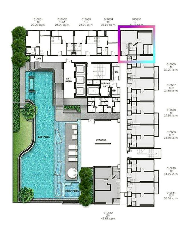 picture CD050 For Rent – The Base Phetchaburi–Thonglor | Corner Unit with Private Access, Fully Furnished - 10/10