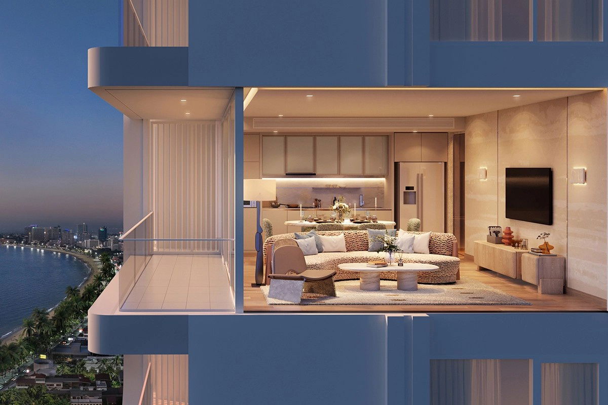 picture 🏖️ For Sale: PTY Residence Sai1 🌏 Foreigner Quota – 2 bedrooms, 2 bathrooms, 80 sq m., 21st floor, corner unit - 3/6