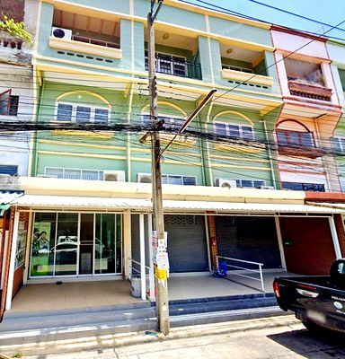Shophouses for rent Yamjard Vichanusorn School : PhoKaew SeriThai Nawamin 46-54 MRT KhlongBanMa 3.2km. 3A/C Commercial building for rent 4-storey-mez