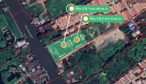 Land for sale in Bang Kruai, Sai Noi, good location, convenient travel, next to Om Non Canal.