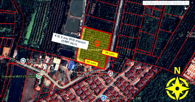 ที่ดิน เขตบางขุนเทียน : ที่ดินเปล่าถมแล้ว 4ไร่กว่า แปลงสี่เหลี่ยม ติดถนนอนามัย งามเจริญ 25 ท่าข้าม บางขุนเทียน กำลังจะมีการทำถนนใหม่!