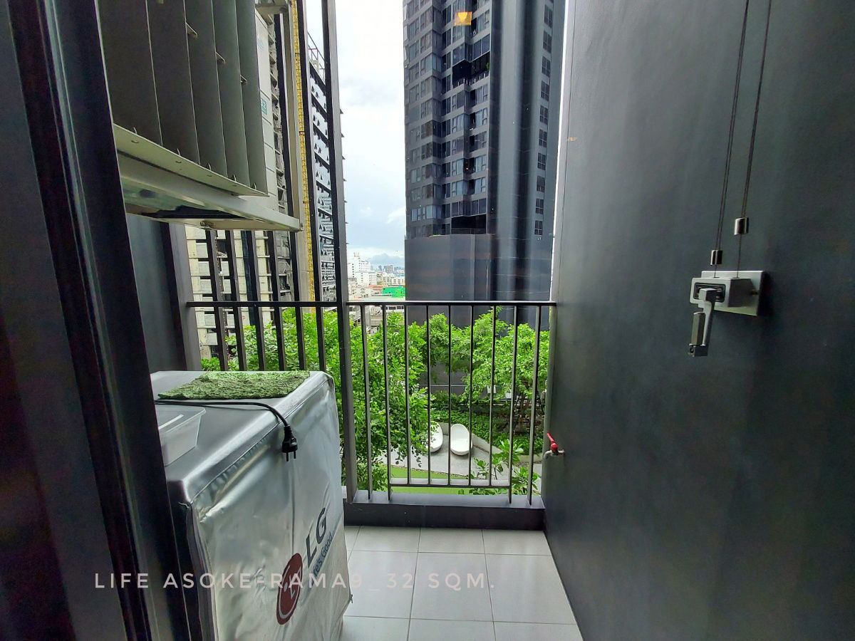 รูป ให้เช่าห้อง Life Asoke-Rama9 ขนาด 32 ตรม.1 ห้องนอน ตึก A เฟอร์ครบ เครื่องใช้ไฟฟ้าพร้อม ห้องสภาพดี รวมที่จอดรถ - รูปที่ 9/11