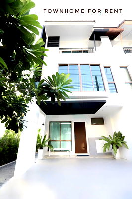 Townhouses for rent BTS Punnawithi : For Rent 3-story Townhouse THE PRIVATE SUKHUMVIT-BANGCHAK 3 bedroom 4 bathroom