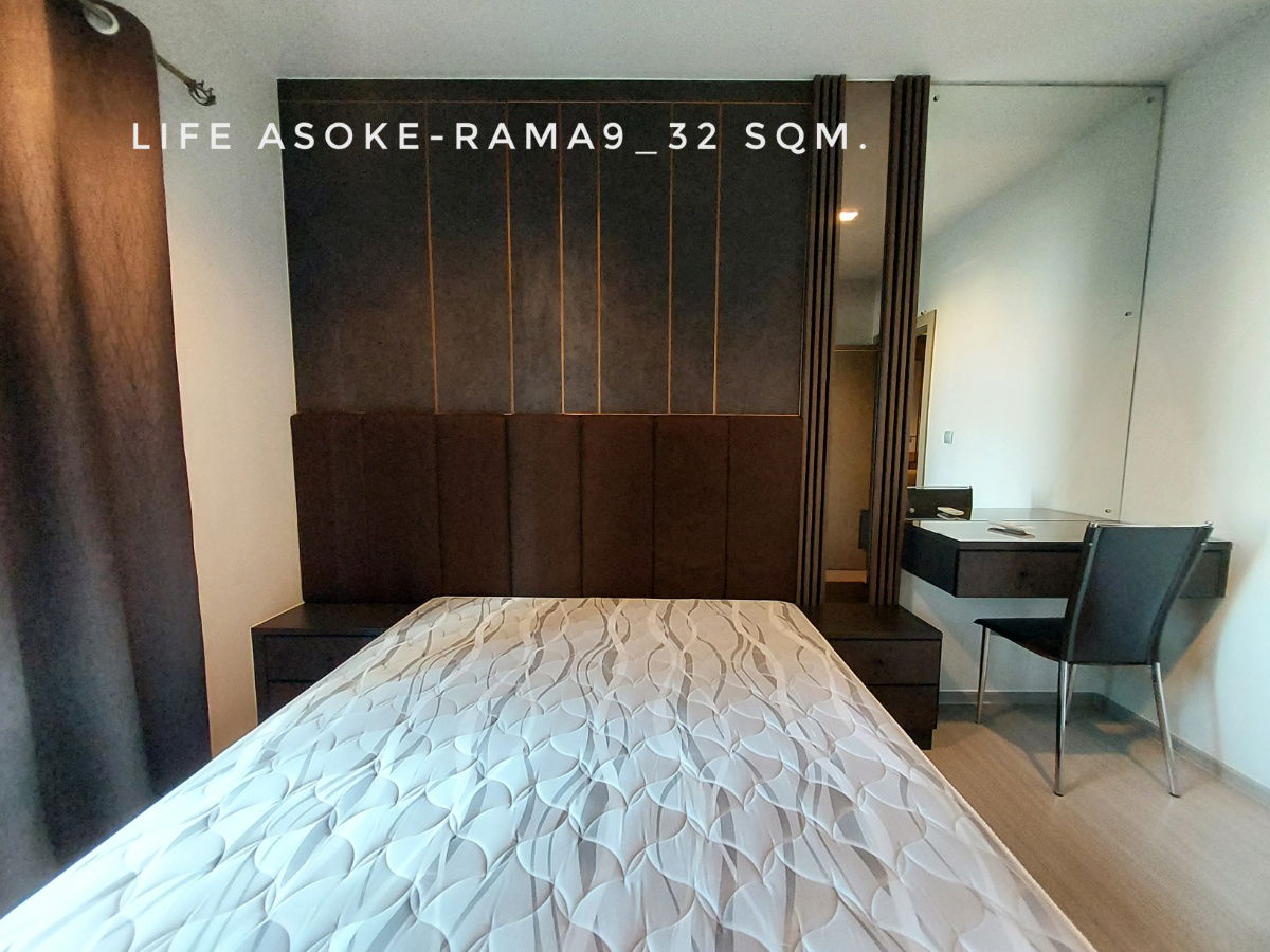 รูป ให้เช่าห้อง Life Asoke-Rama9 ขนาด 32 ตรม.1 ห้องนอน ตึก A เฟอร์ครบ เครื่องใช้ไฟฟ้าพร้อม ห้องสภาพดี รวมที่จอดรถ - รูปที่ 7/11