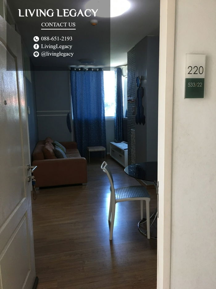picture SJ2KUZ Condo For Rent Bliz Condominium Rama 9 - Hua Mak 45 Sq.M. Floor 2 Building A line id : @livinglegacy - 11/11