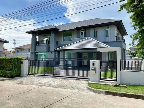 ✅ ลดพิเศษ 15,900,000 บาท ‼️ฟรีโอน !!!!!  (จาก 17.9M )   🏠หมู่บ้าน ณุศาศิริ ซิตี้ พระราม 2 บ้านเดี่ยว 2 ชั้น พร้อมสระว่ายน้ำ🏊🏻‍♂️ หน้าบ้าน