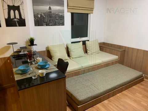 📌 For rent, Ivy Ratchada, STUDIO 7th floor, Building B, near MRT Sutthisan.
