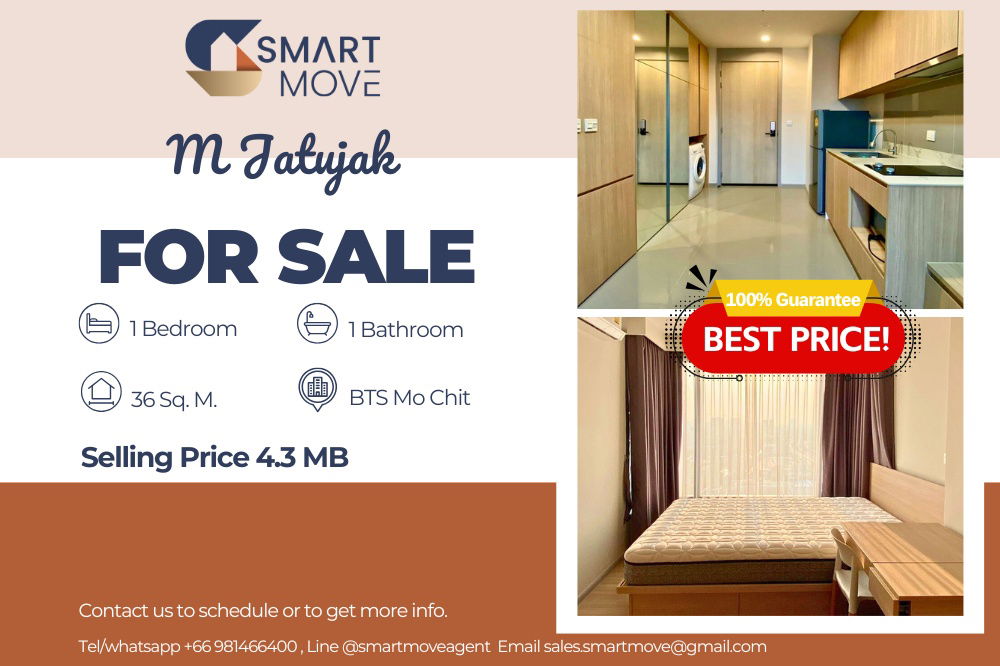 picture 🔥FOR SALE !! Pet Friendly !! 🔥Code C20241100019.......M Jatujak, 1 bedroom, 1 bathroom, high floor 19+, furnished, SELL AT LOSS!!📢📢 - 1/17