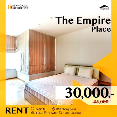 Condos for rent : The Empire Place 💖 Spacious unit, great price! 🔥 Near BTS Chongnonsi