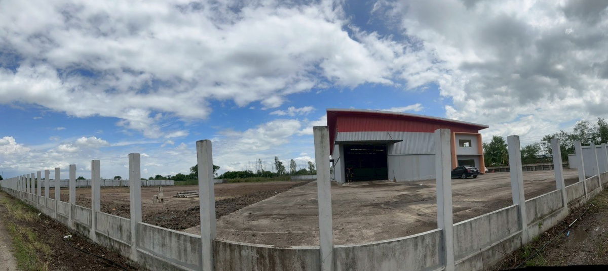 picture Land with factory warehouse for sale in Sai Noi District, Nonthaburi. Total area: 6 rai (2 title deeds). - 11/17