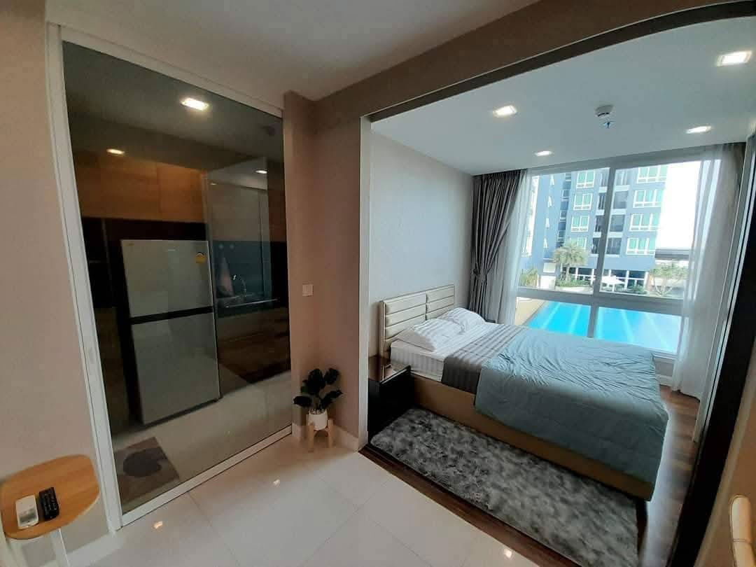 picture Pool View! Condo for rent 13,500 Baht/month, The Metropolis Samrong Interchange. - 5/11