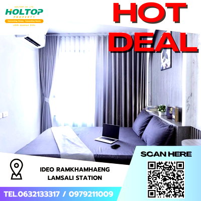 คอนโดให้เช่า : #Z1924💥160868🔥ให้เช่าคอนโด Ideo Ramkhamhaeng Lamsali Station