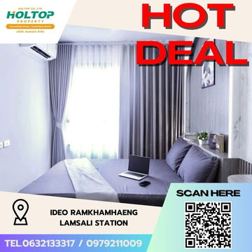 #Z1924💥160868🔥 Condo for rent at Ideo Ramkhamhaeng Lamsali Station
