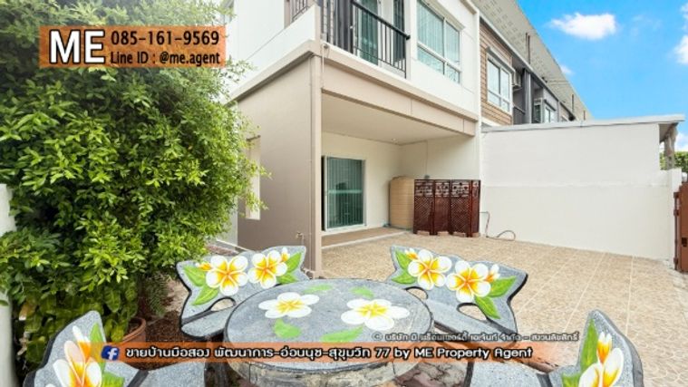3-bed townhouse for rent, 135 sqm, 28 sq wah, VILLETTE LITE PATTANAKARN 38