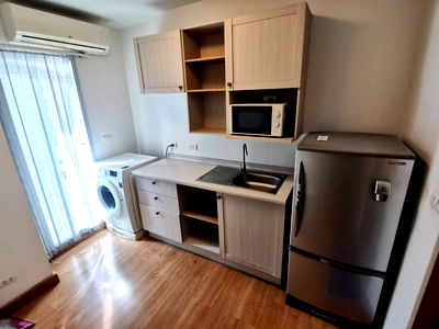 Condos for rent Bangkok : 🟢Available🟢 For rent: Chapter One Modern Dutch, river view, fully furnished + electrical appliances, washing machine included. 🟢 