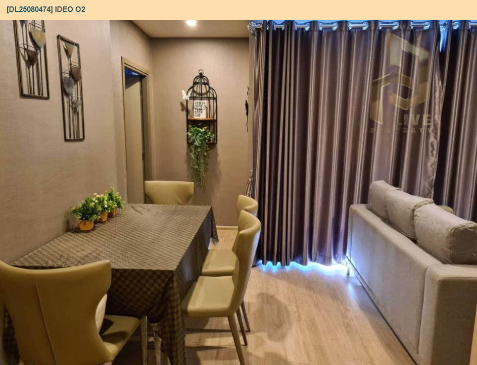 รูป DL25080474 ให้เช่าคอนโด ไอดีโอ โอทู (IDEO O2) ใกล้ BTS บางนา พร้อมเข้าอยู่ โทรด่วน 0638692663 LineID @655ebbvc - รูปที่ 2/8