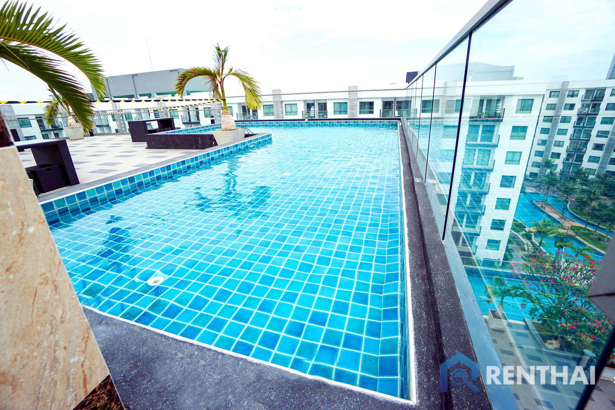รูป คอนโด 1 ห้องนอนให้เช่าในที่พักแบบรีสอร์ทที่ได้รับความนิยมในพัทยา - รูปที่ 18/19