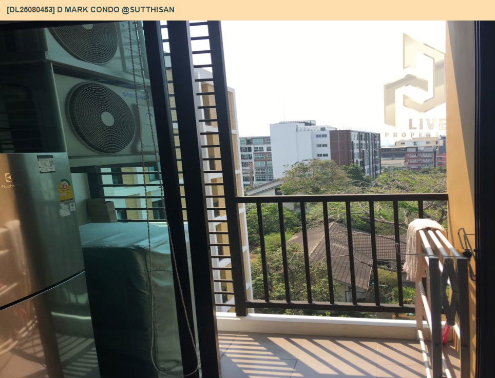 รูป DL25080453 ให้เช่าคอนโด ดีมาร์ก คอนโด แอท สุทธิสาร (D Mark Condo @Sutthisan) ใกล้ MRT สุทธิสาร พร้อมเข้าอยู่ โทรด่วน 0638692663 LineID @534wlwof - รูปที่ 8/10