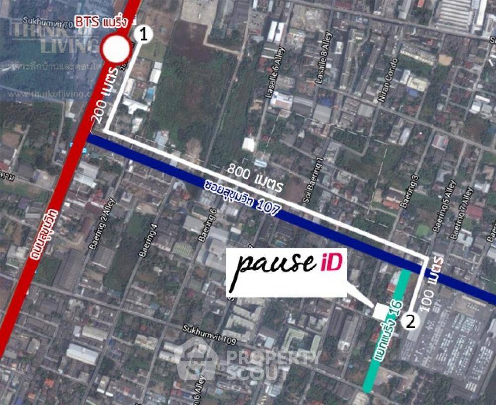 รูป คอนโด 2-ห้องนอน ที่ พอส ไอดี สุขุมวิท 107 ใกล้ BTS แบริ่ง (ID 1163009) - รูปที่ 28/29