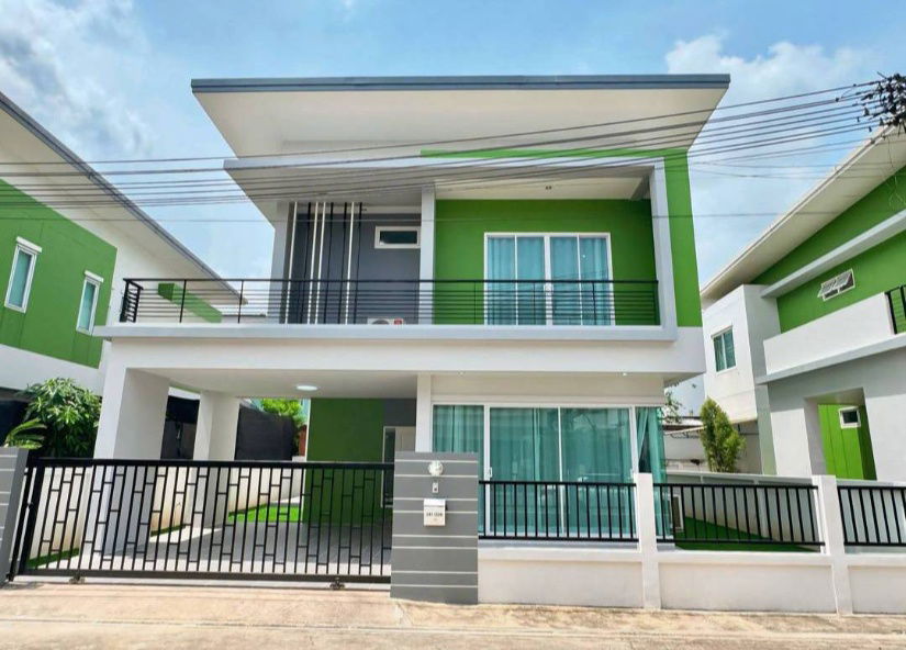 picture 🔊 For rent 🏰 2-storey detached house, new house, The Season Valley 2 project, Sriracha Tiger Zoo 🐯 💸 Price 25,000 baht/month - 2/10