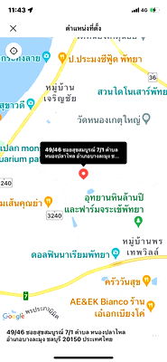 ที่ดิน หนองปรือ ชลบุรี : ขายที่ดิน ติดถนนเลียบทางรถไฟพัทยา ฝั่งหนองปลาไหล