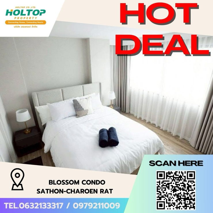 รูป #Z1938💥160868🔥ให้เช่าคอนโด Blossom Condo Sathon-Charoen Rat  - รูปที่ 1/13
