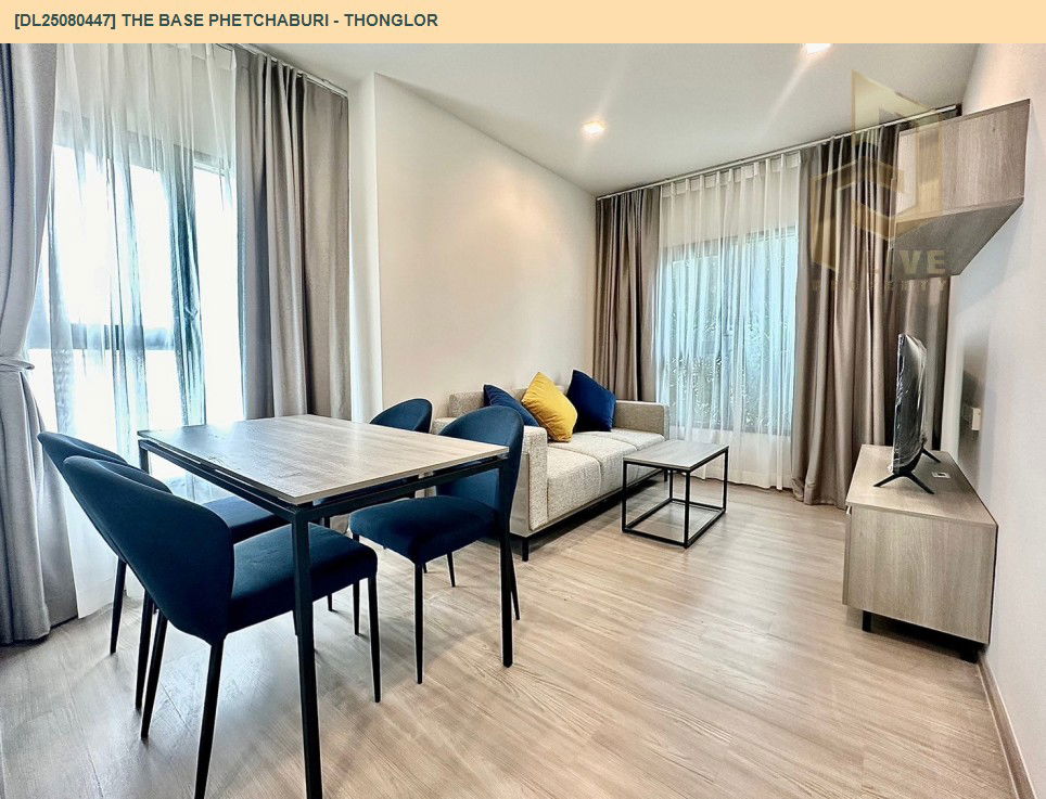 picture DL25080447 Condo for rent, THE BASE Phetchaburi - Thonglor near BTS Phrom Phong, ready to move in, call urgently 0656133286 LineID @534wlwof - 2/12