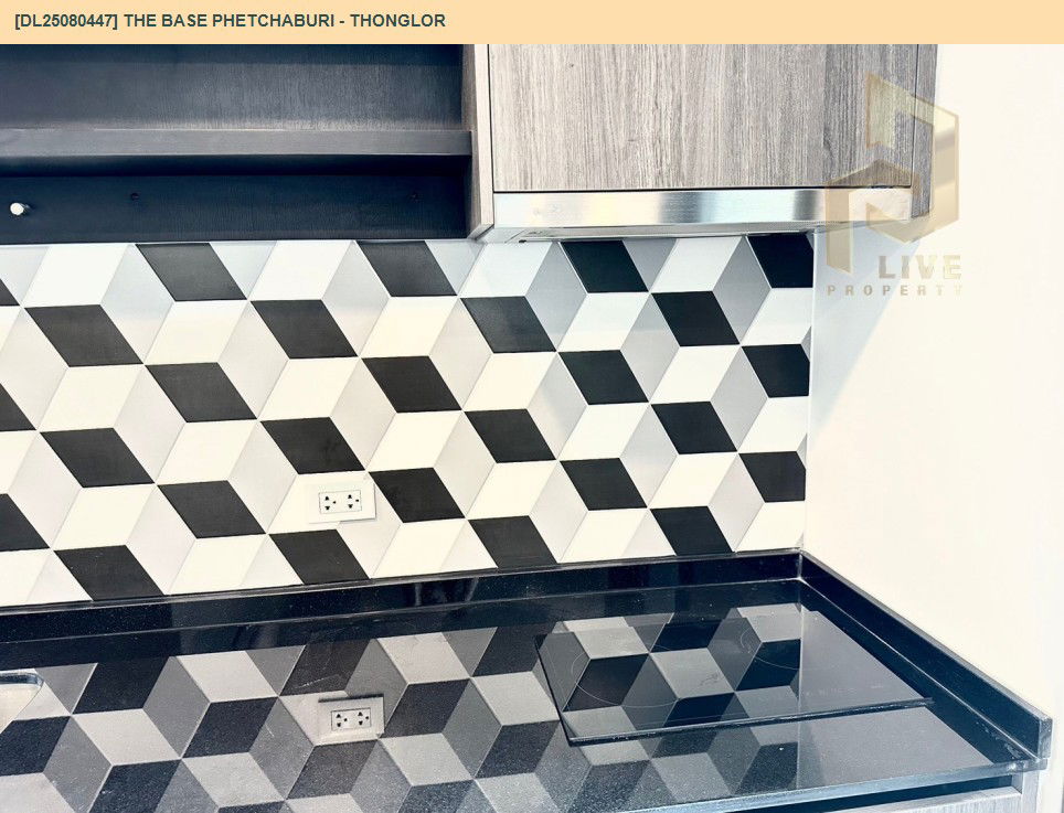 picture DL25080447 Condo for rent, THE BASE Phetchaburi - Thonglor near BTS Phrom Phong, ready to move in, call urgently 0656133286 LineID @534wlwof - 8/12