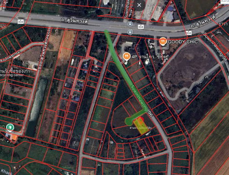 ขายที่ดิน ในซอย สุวินทวงศ์96 1ไร่ ถมแล้ว เข้าซอยเพียง 300 เมตร มีบ้านเลขที่แล้ว