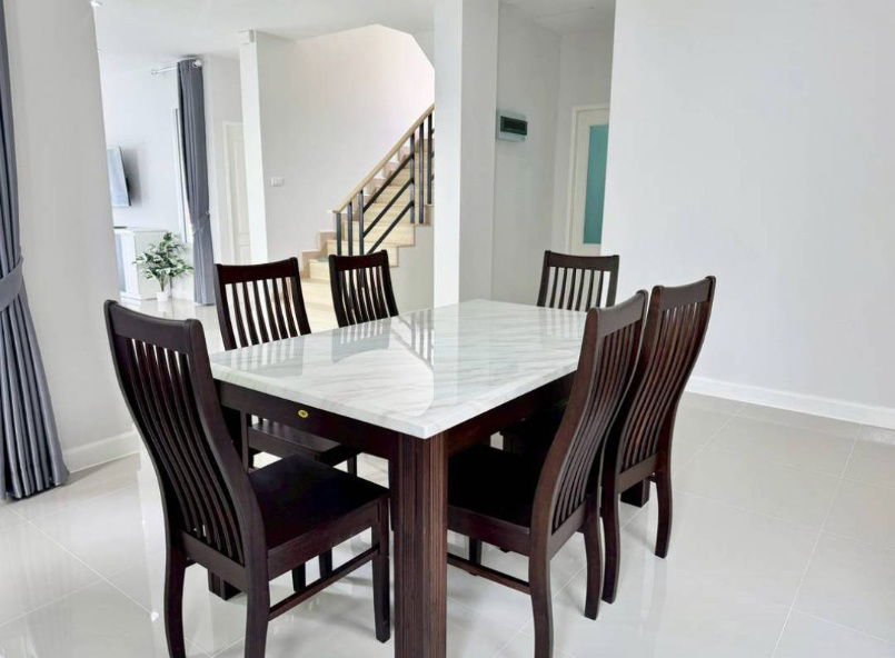 picture 🔊 For rent 🏰 2-storey detached house, new house, The Season Valley 2 project, Sriracha Tiger Zoo 🐯 💸 Price 25,000 baht/month - 8/10