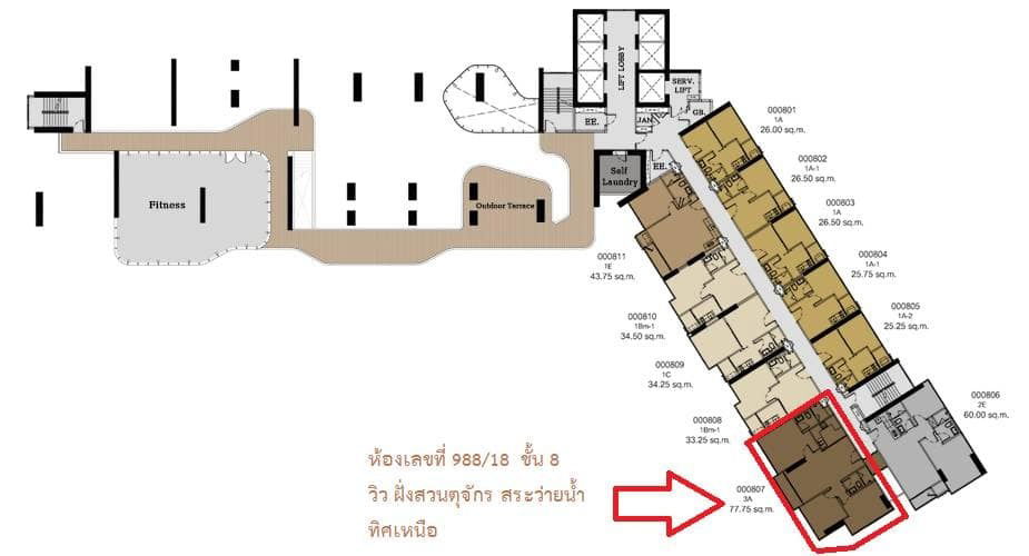 picture For rent The Line Jatujak Ready to move in (DSL1632) - 7/12