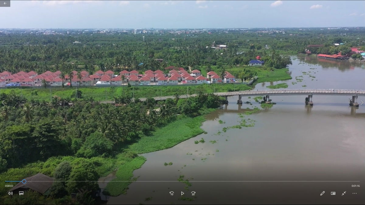 รูป ที่ดินริมน้ำ ใกล้วัดท่าไม้ กระทุ่มแบน ที่ริมน้ำท่าจีนรูปสี่เหลี่ยม - รูปที่ 5/8
