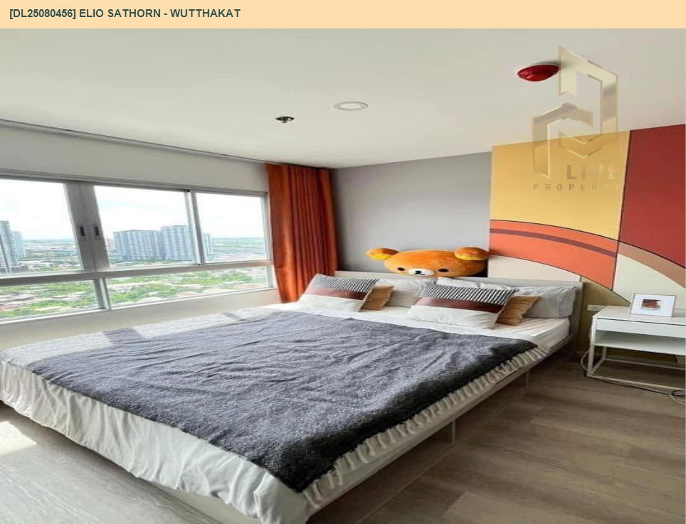 รูป DL25080456 ให้เช่าคอนโด เอลลิโอ สาทร - วุฒากาศ (Elio Sathorn - Wutthakat) ใกล้ BTS วุฒากาศ พร้อมเข้าอยู่ โทรด่วน 0638692663 LineID @655ebbvc - รูปที่ 3/7