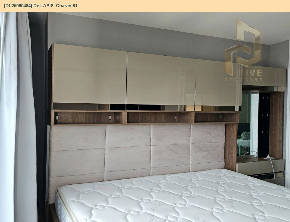 รูป DL25080484 ให้เช่าคอนโด เดอ ลาพีส จรัญ 81 (De LAPIS  Charan 81) ใกล้ MRT บางพลัด พร้อมเข้าอยู่ โทรด่วน 0638692663 LineID @534wlwof - รูปที่ 3/13