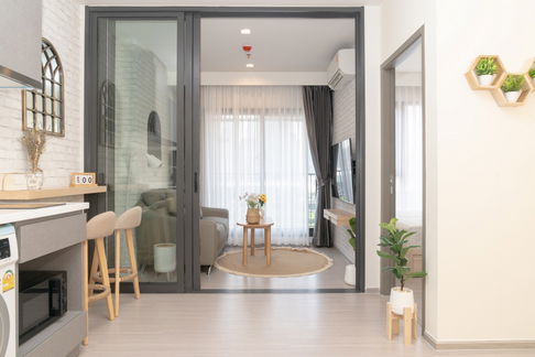 Call : 096-256-5559 Condo Life Asoke Hype ใกล้ MRT พระราม 9 ขนาด 35 ตารางเมตร 1 ห้องนอน ชั้น10 ห้องใหม่ ตกแต่งครบ