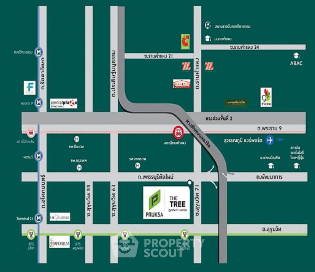 picture 2-BR Condo at The Tree Sukhumvit 71-Ekamai near ARL Ramkhamhaeng (ID 1439629) - 12/12