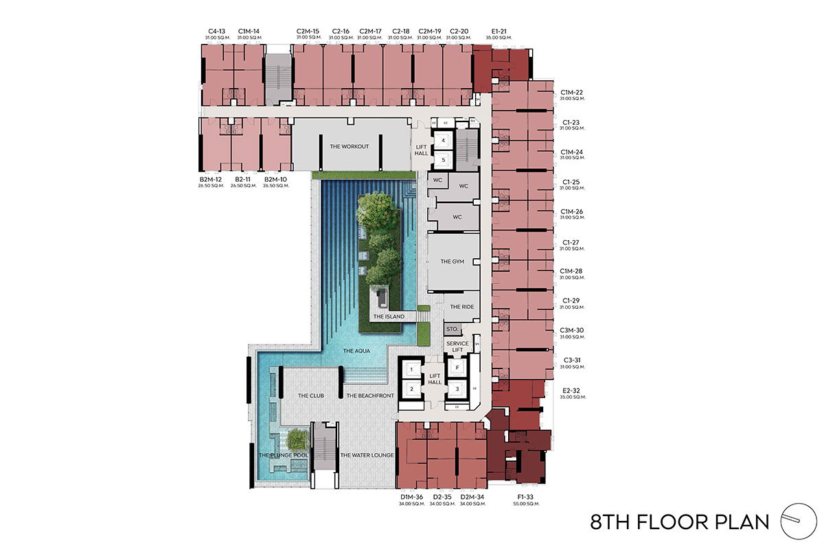 รูป ให้เช่า Aspire สุขุมวิท-พระราม4 Studio 1 ห้องนอน วิวสระว่ายน้ำยาว ขนาด 27 ตร.ม. ชั้น 11 ทิศตะวันออก - รูปที่ 13/14