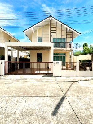 Houses for rent Chonburi : UK06-077 🏡 Single house for rent in Magnolia Village 📍Next to the main road, convenient transportation 💰 Rental price only 25,000 baht/month