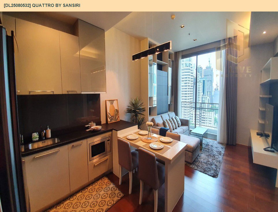 picture DL25080532 Condo for rent, Quattro by Sansiri near BTS Thong Lo, ready to move in, call urgently 0656133286 LineID @534wlwof - 3/7