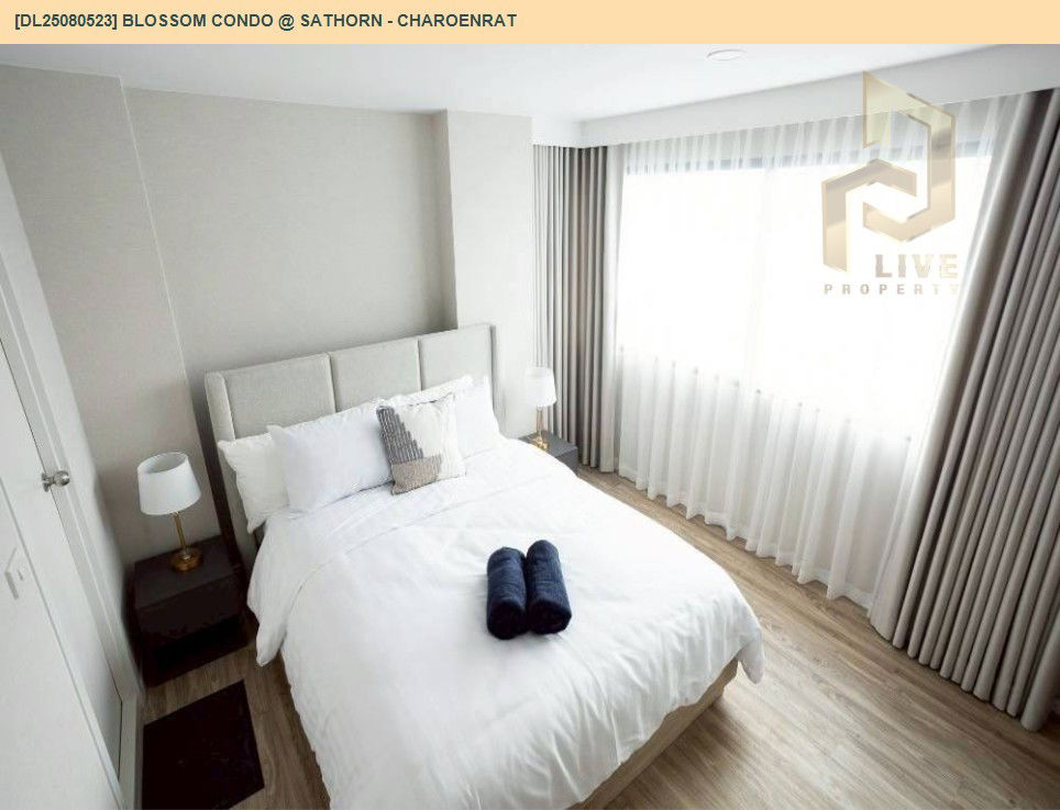 รูป DL25080523 ให้เช่าคอนโด บลอสซั่ม คอนโด แอท สาทร - เจริญราษฎร์ (Blossom Condo @ Sathorn - Charoenrat) ใกล้ BTS สุรศักดิ์ พร้อมเข้าอยู่ โทรด่วน 0638692663 LineID @534wlwof - รูปที่ 6/17