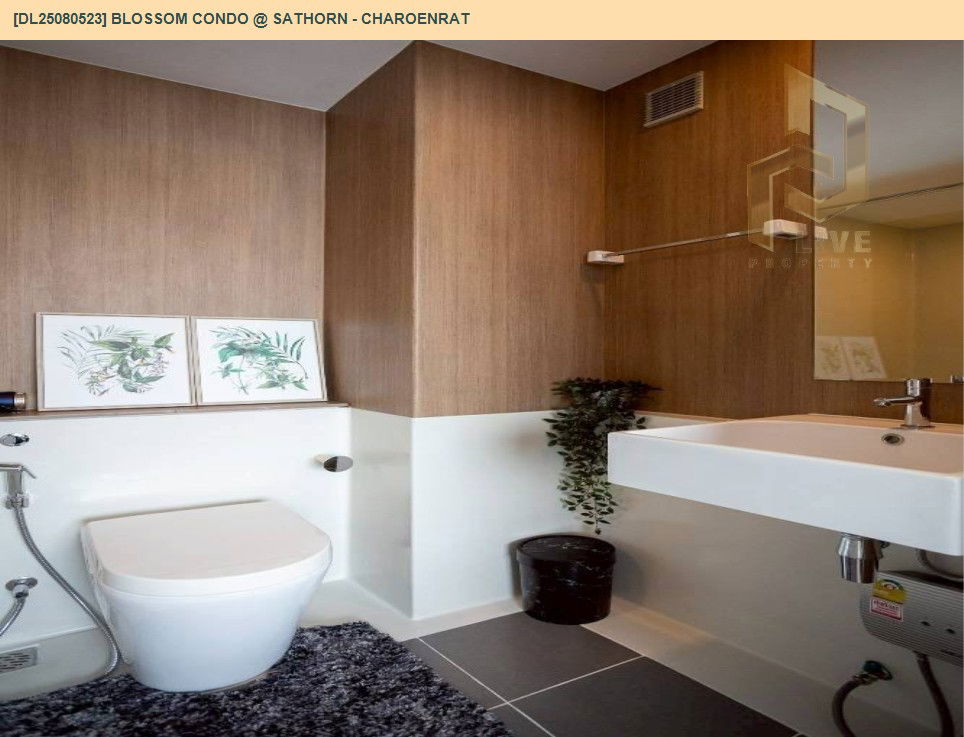 รูป DL25080523 ให้เช่าคอนโด บลอสซั่ม คอนโด แอท สาทร - เจริญราษฎร์ (Blossom Condo @ Sathorn - Charoenrat) ใกล้ BTS สุรศักดิ์ พร้อมเข้าอยู่ โทรด่วน 0638692663 LineID @534wlwof - รูปที่ 9/17