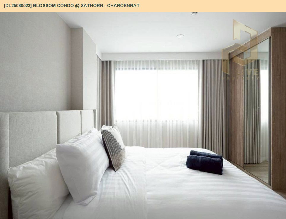 รูป DL25080523 ให้เช่าคอนโด บลอสซั่ม คอนโด แอท สาทร - เจริญราษฎร์ (Blossom Condo @ Sathorn - Charoenrat) ใกล้ BTS สุรศักดิ์ พร้อมเข้าอยู่ โทรด่วน 0638692663 LineID @534wlwof - รูปที่ 8/17