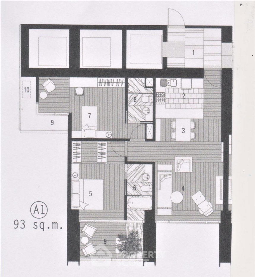รูป คอนโด 2-ห้องนอน ที่ เดอะ เม็ท สาทร ใกล้ BTS ช่องนนทรี (ID 1161948) - รูปที่ 8/8